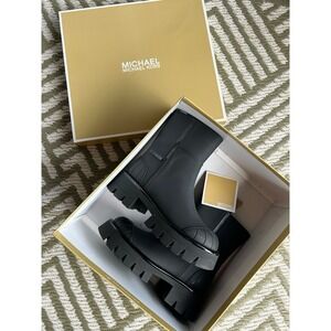 New! MICHAEL KORS Size 6.5 SYDRA RAIN SNOW BOOTIE RUBBER 40F5SYFE5L